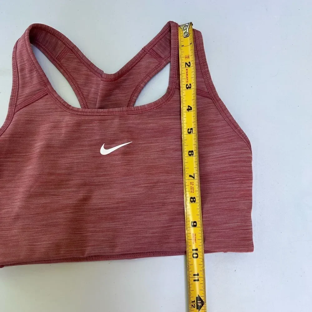 Nike Women's Womens Swoosh Dri Fit Racerback Sports Bra Brown Size Small